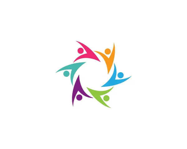 Modello di logo per la cura della comunità — Vettoriale Stock