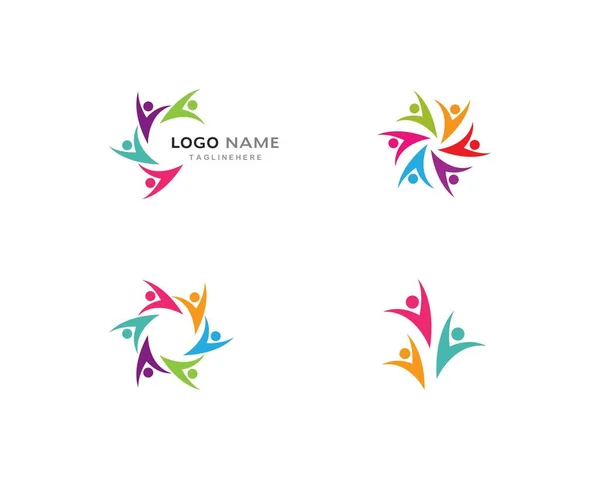 Cuidado comunitario Logo plantilla — Vector de stock