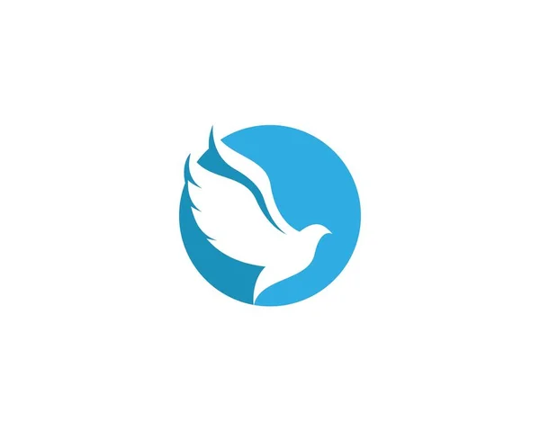 Modelo de logotipo pomba pássaro — Vetor de Stock