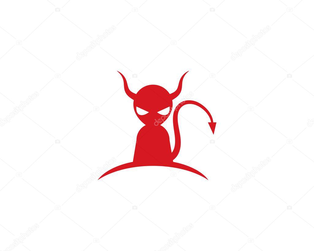 Devil logo vector template