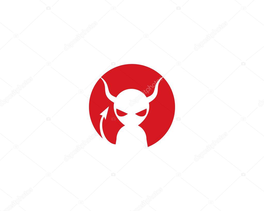 Devil logo vector template