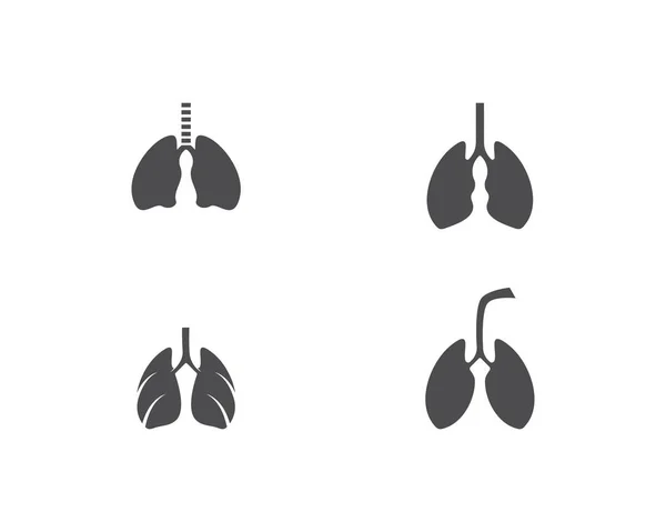 Pulmones cuidado logo vector — Vector de stock