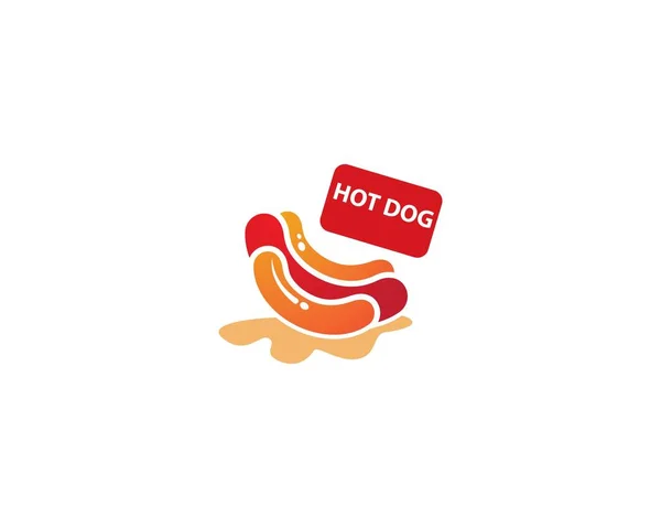 Sıcak köpek logosu vektör — Stok Vektör