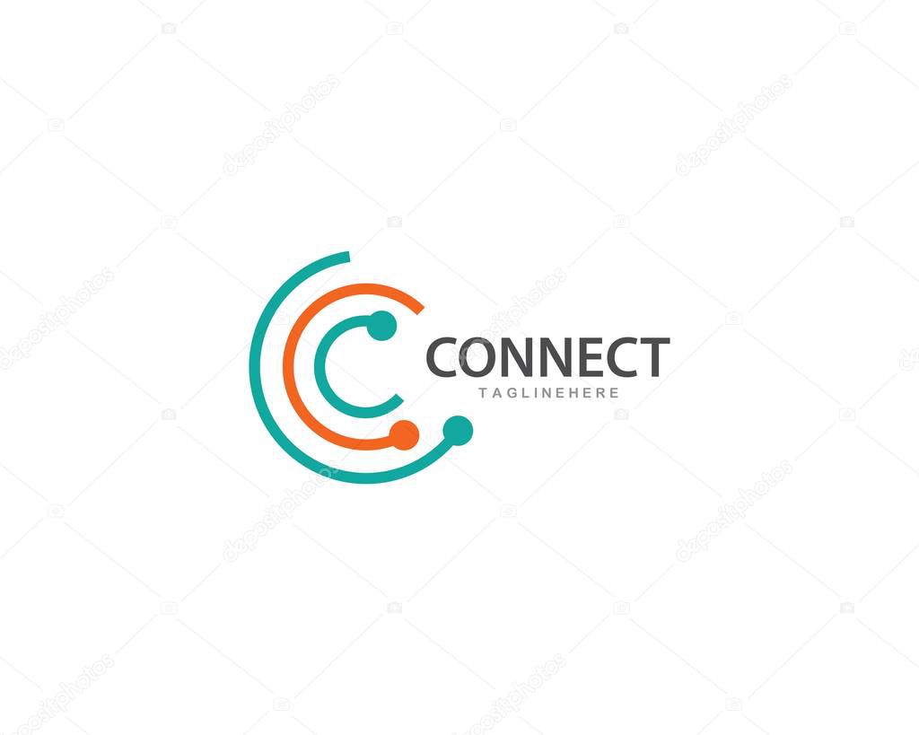 Circuit technology logo vector template