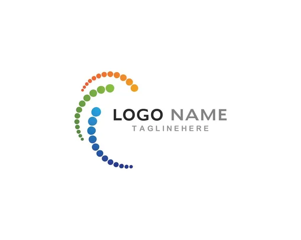 Logo aziendale, vortice, cerchio e icona a spirale — Vettoriale Stock