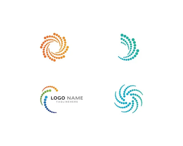 Logo d'entreprise, vortex, cercle et icône spirale — Image vectorielle