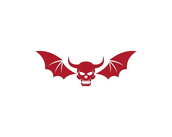Kafatası Devil logo vector — Stok Vektör