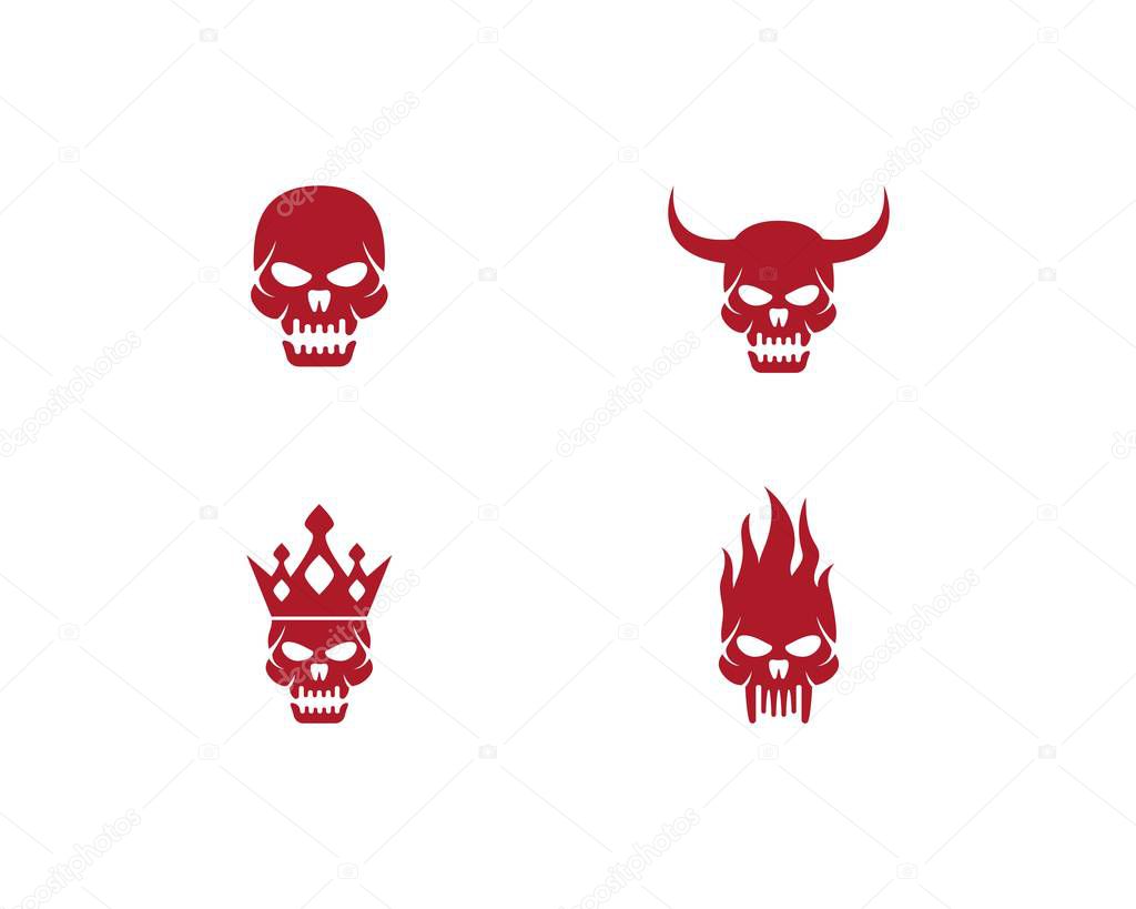 Skull logo vector 