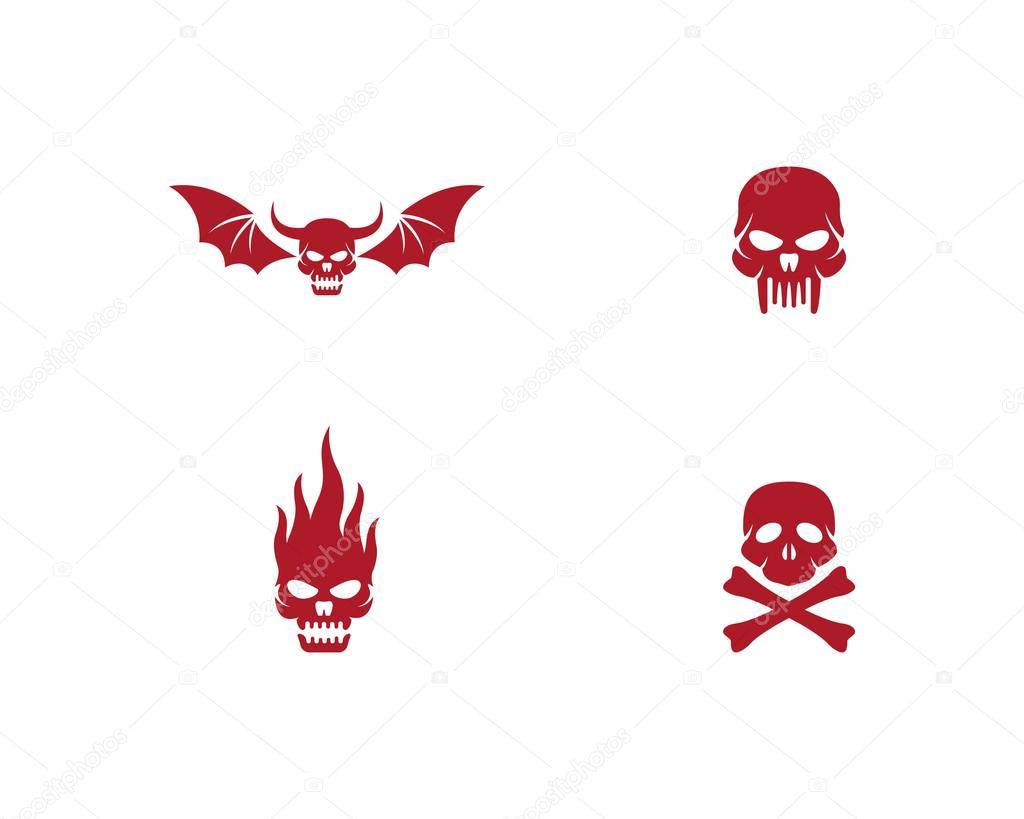 Skull logo vector illustration