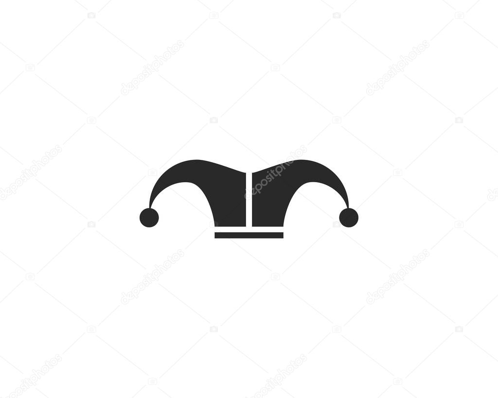 Clown hat logo template ilustration vector