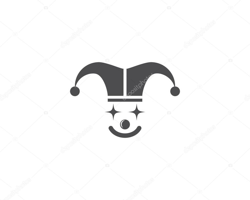 Clown logo template ilustration vector