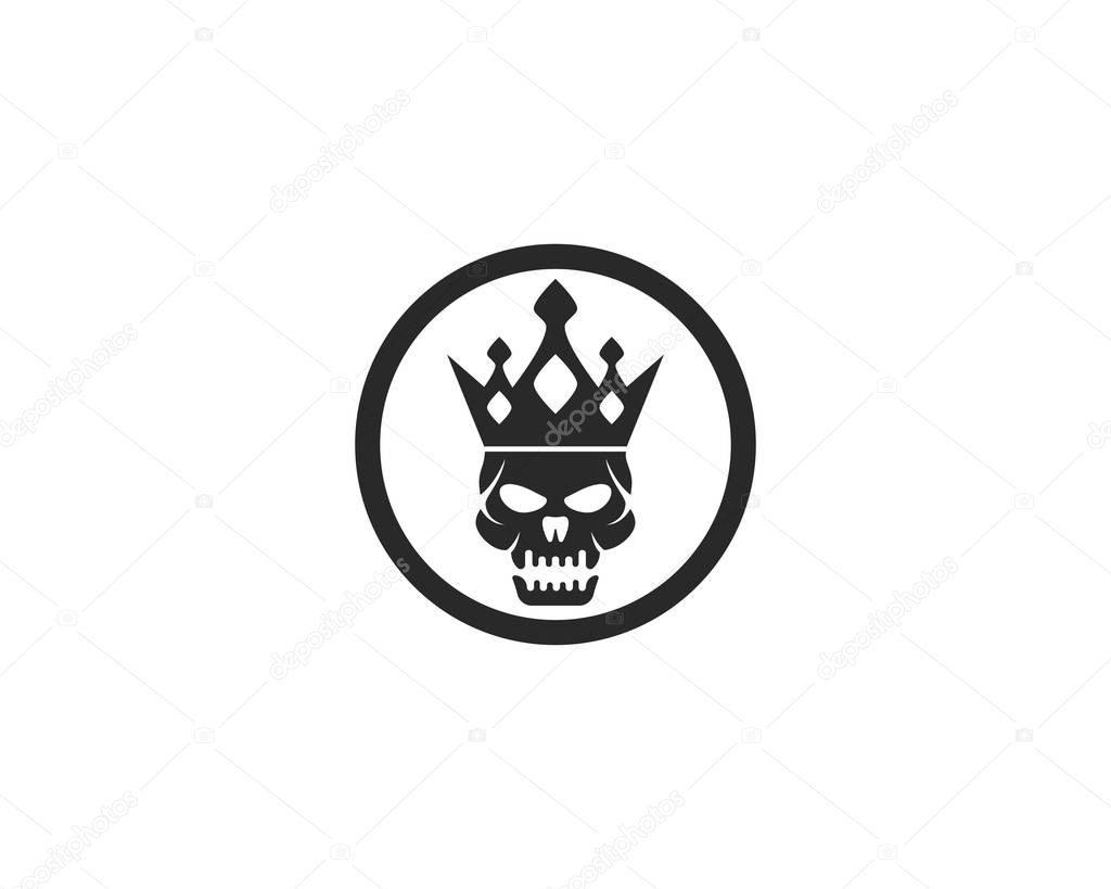 Skull Devil  logo vector illustration