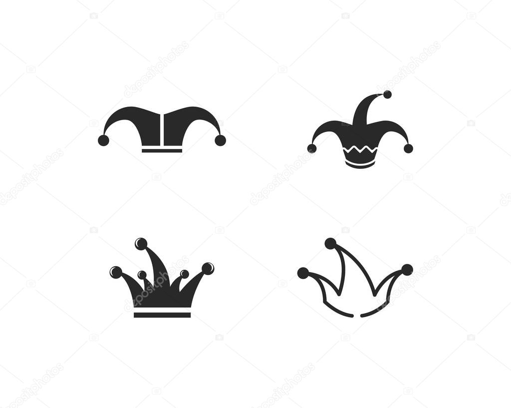 Clown hat logo template ilustration vector