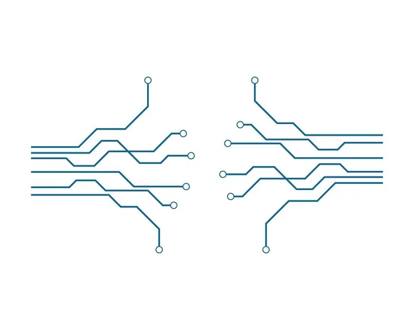 Circuit technologie logo vector — Stockvector