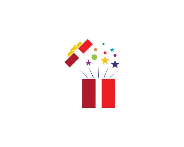 Boîte cadeau logo vecteur — Image vectorielle