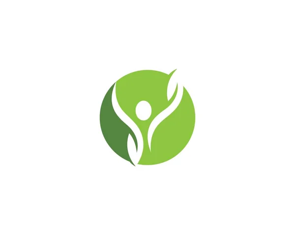 Modelo de logotipo de vida saudável — Vetor de Stock