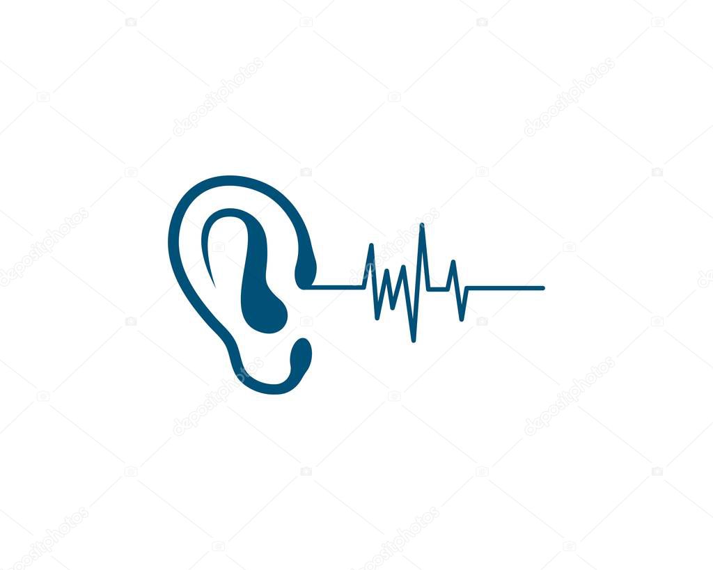 Hearing Logo Template vector