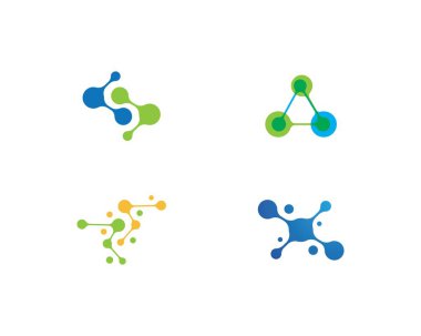 molekül Logo vektör 