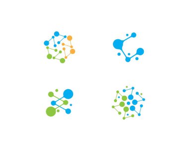 molekül Logo vektör 