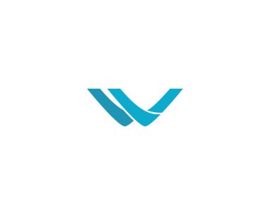 W veya V Letter Logo şablonu