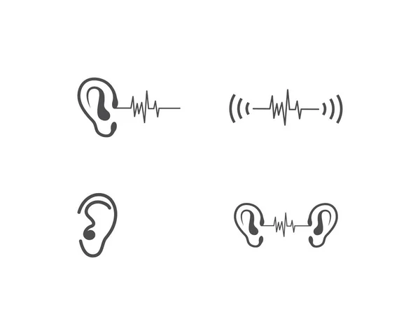 Mal for hørelogikk – stockvektor