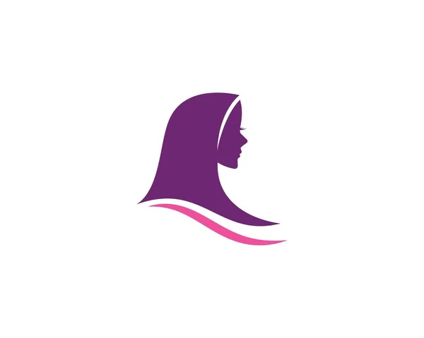 Hijab logotipo vetor — Vetor de Stock