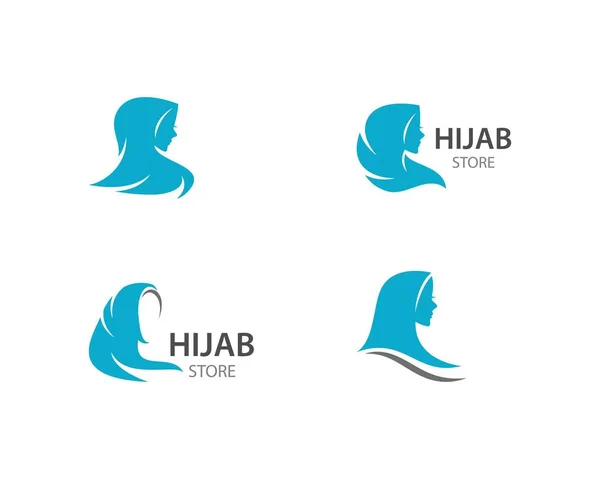 Hijab logotipo vetor —  Vetores de Stock