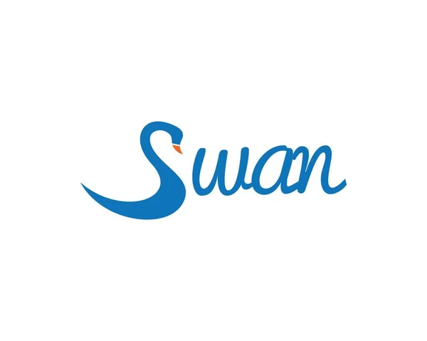 Swan logo szablon wektor — Wektor stockowy