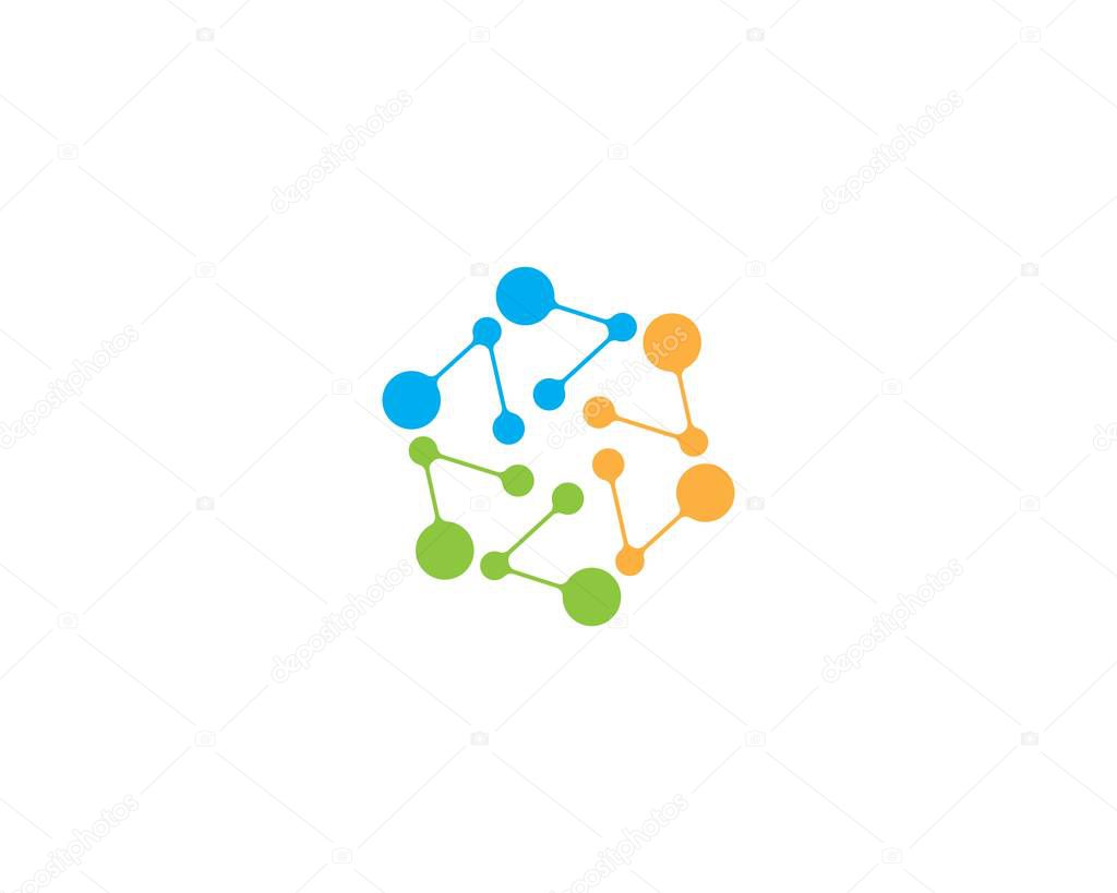 molecule logo vector 