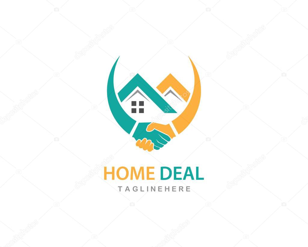 Home deal logo vector template