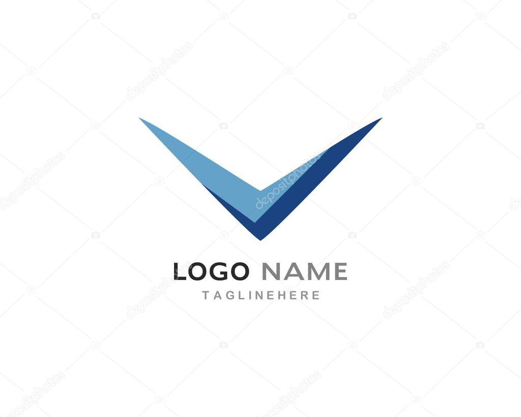 V Letter Logo Template vector