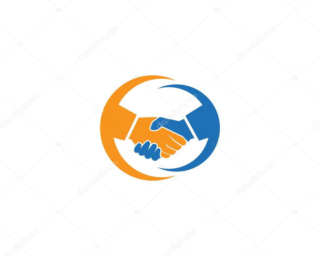 Hand Shake logo template