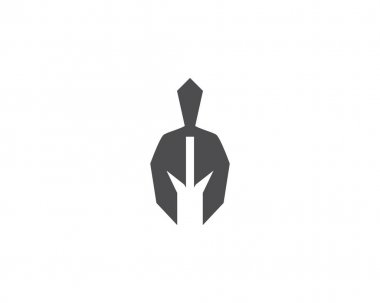 Spartalı kask logo şablonu