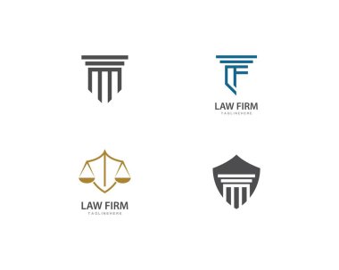 Avukat logosu görselleştirme vektör 