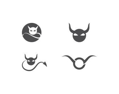 Devil logo görselleştirme vektör