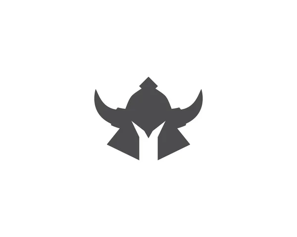 Spartansk hjelm logo skabelon – Stock-vektor