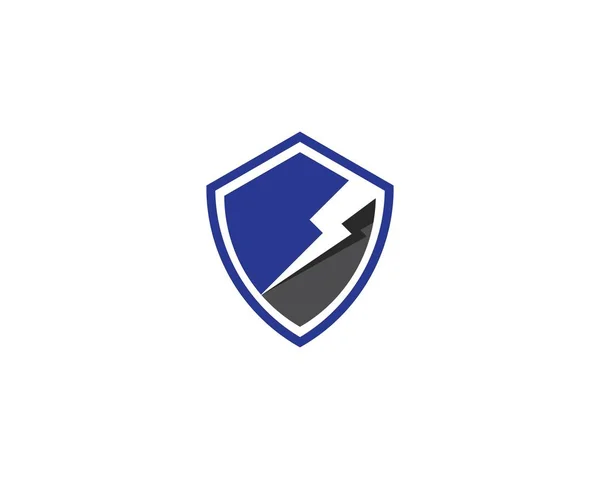 Modelo de logotipo Power Shield — Vetor de Stock