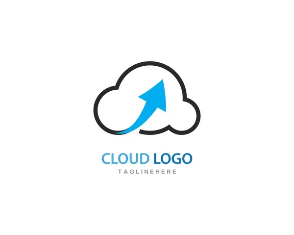 Vetor logotipo nuvem — Vetor de Stock