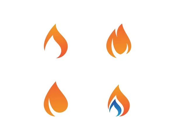 Fuego llama logotipo plantilla — Archivo Imágenes Vectoriales