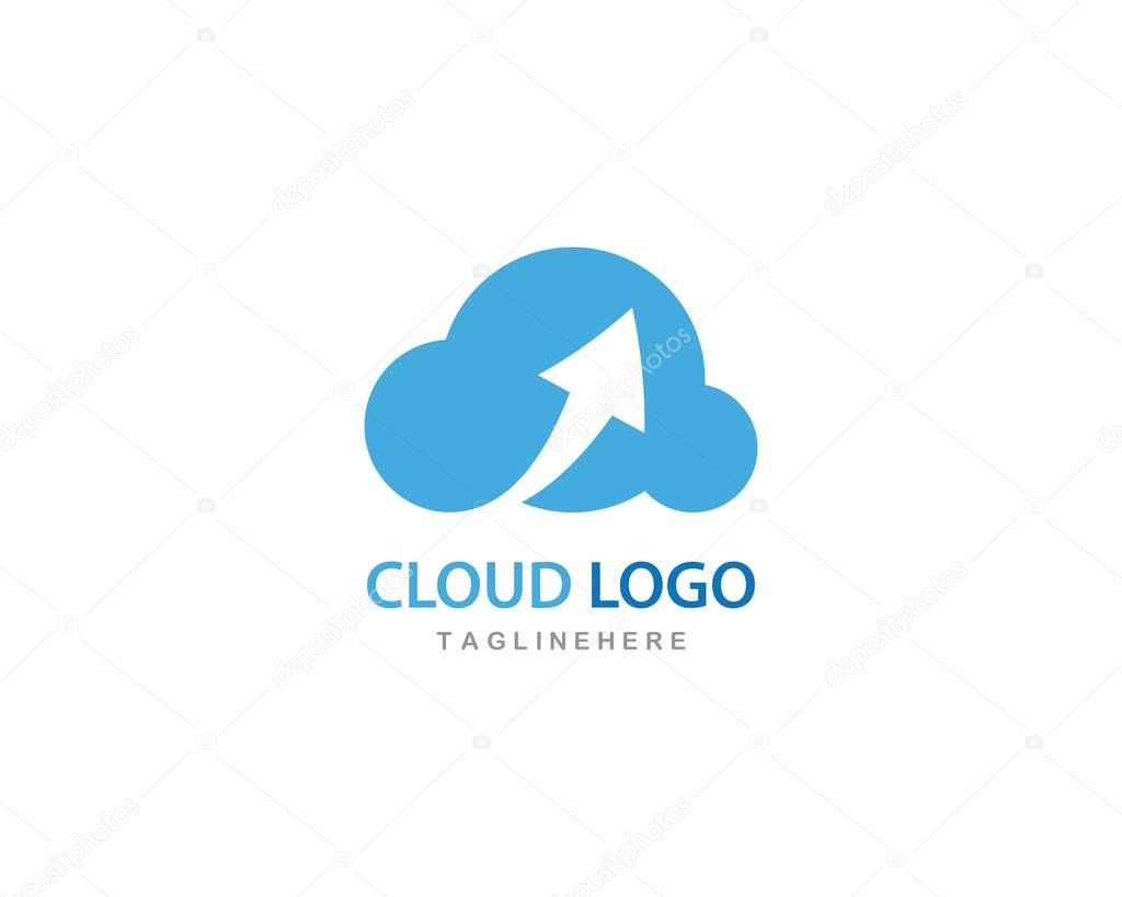 Cloud logo vector icon template