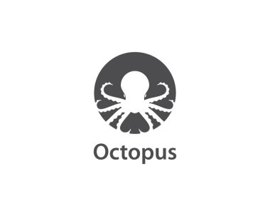 Ahtapot logo ilüstrasyon vektörü 