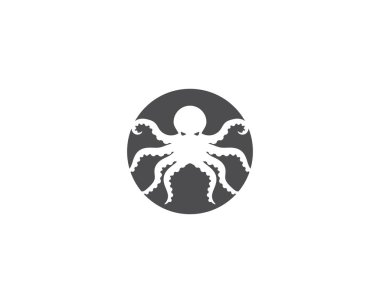 Ahtapot logo ilüstrasyon vektörü 