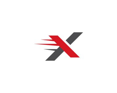 X Harfi Logo Şablonu