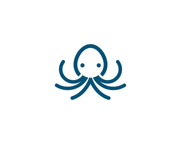 Pulpo logo ilustración vector — Vector de stock