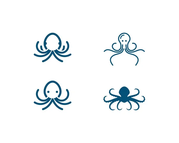タコのロゴのイラストベクトル — ストックベクタ