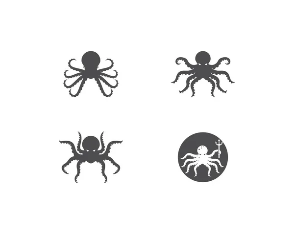 Octopus logo ilustratie vector — Stockvector