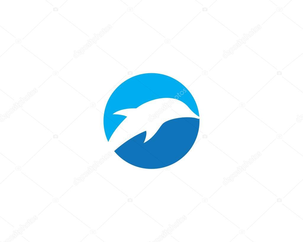 Dolphin logo icon vector template