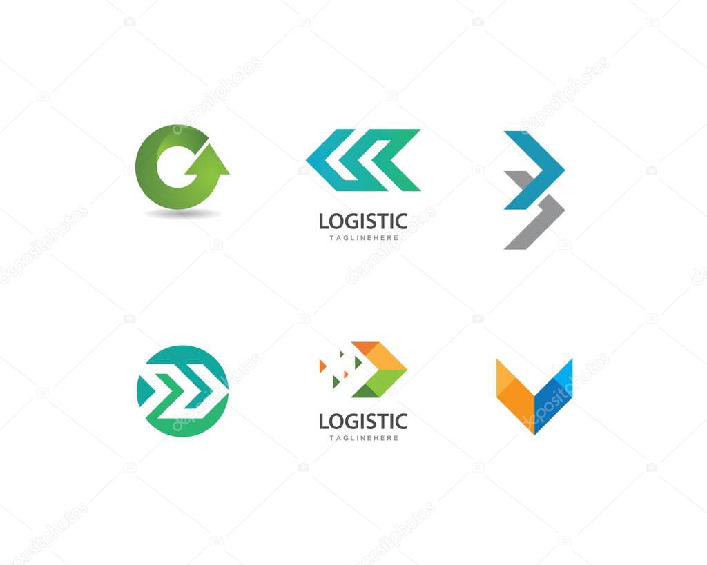 Arrow ilustration logo vector template