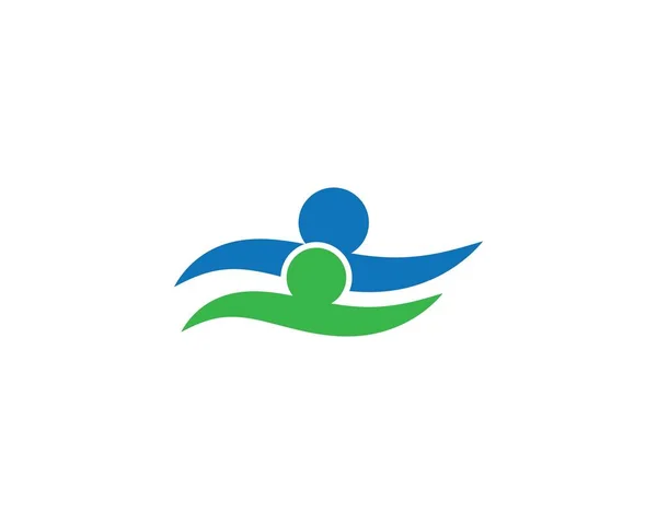 健康生活人游泳标志 — 图库矢量图片