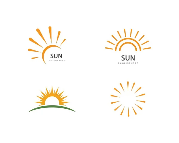 Sol ilustración logo vector — Vector de stock